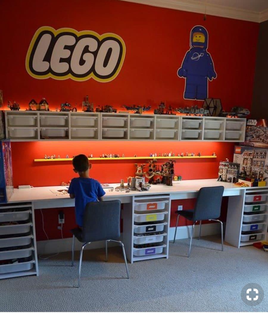 A dedicated LEGO building workspace